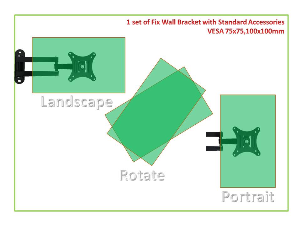 AVL SR11 Swivel TV wall Mount Bracket 14" - 27"