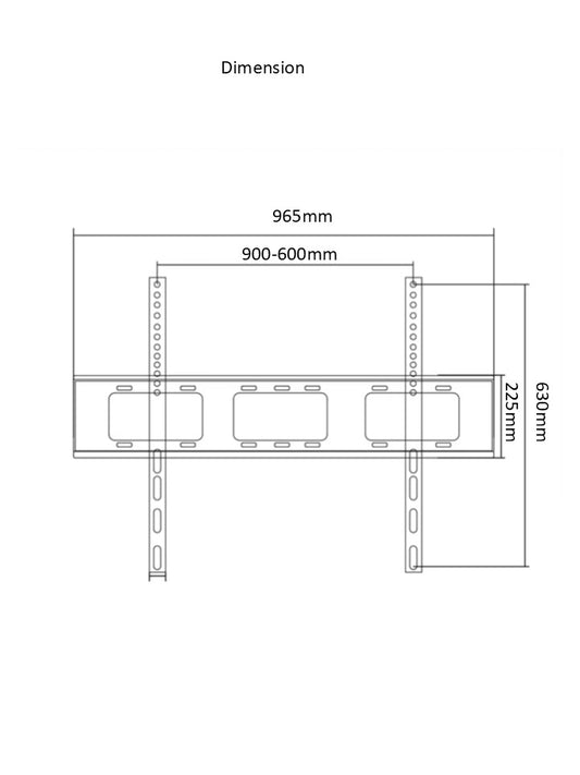 (AVL GJ106) Fixed Wall Mount Extra Large 60" - 120"