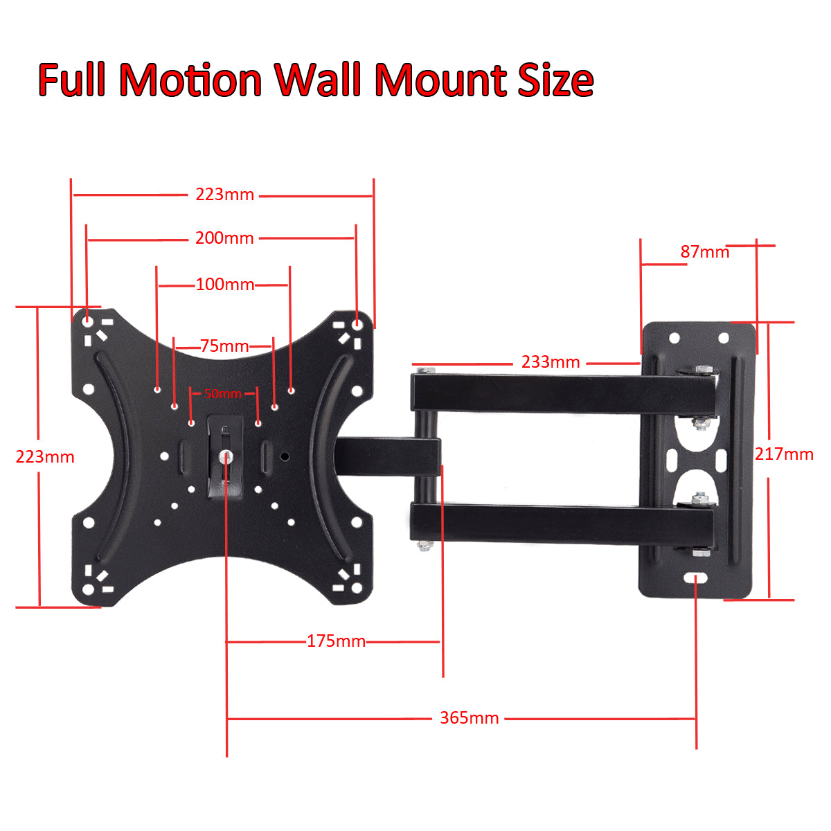 AVL 302 Full Motion Wall Mount Bracket 14" - 42"
