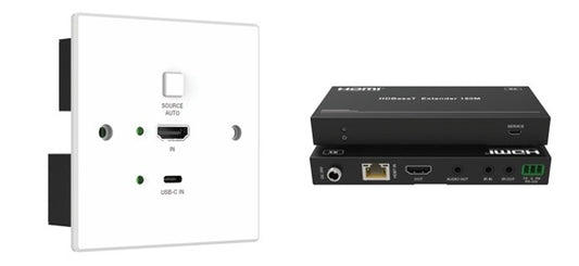 AV L HW150S HDMI USB-C Wall plate HDbaseT 4K60hz 150m POC ( 1 Set with receiver )