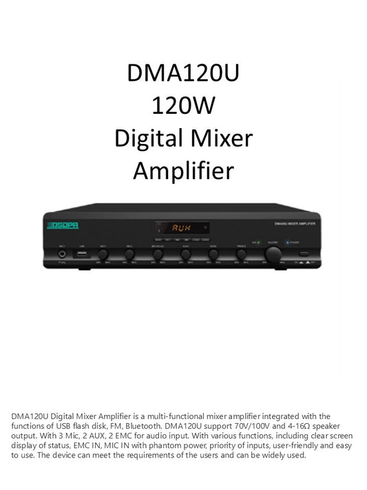 DMA120U 120W Digital Mixer Amplifier