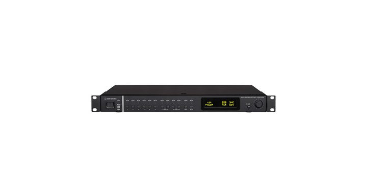 Audio Technica, ATDM-1012DAN, Digital Smart Mixer DSP 10in. 2 ST in. 8 out. 2 ST out.  With AT-Link Audio Network+ Dante