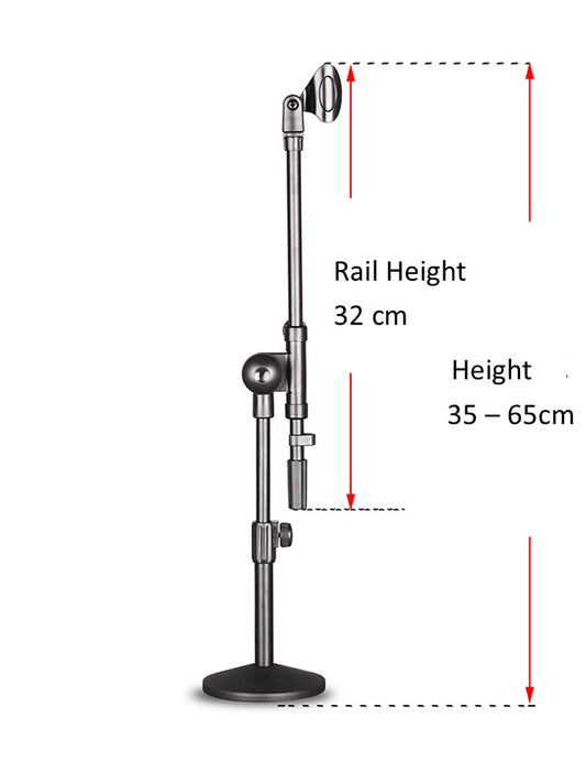 AVL R113 Desktop microphone stand with adjustable Boom Arm is the perfect microphone stand podcast recording, live stream and broadcast .
