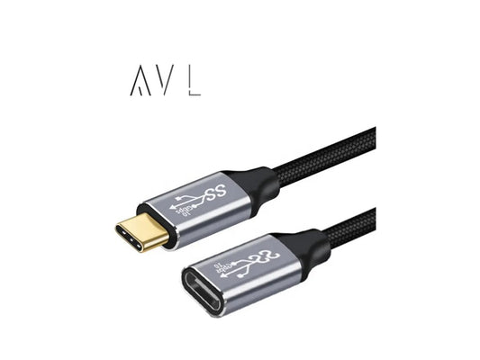 USB C Extension Cable Type C3.2 Gen 2 Male to Female Extender Data Cord for Cellphone Laptop
