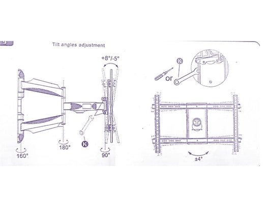 AVL S65 Ultra Motion Cantilever TV Wall Mount 55" -86"