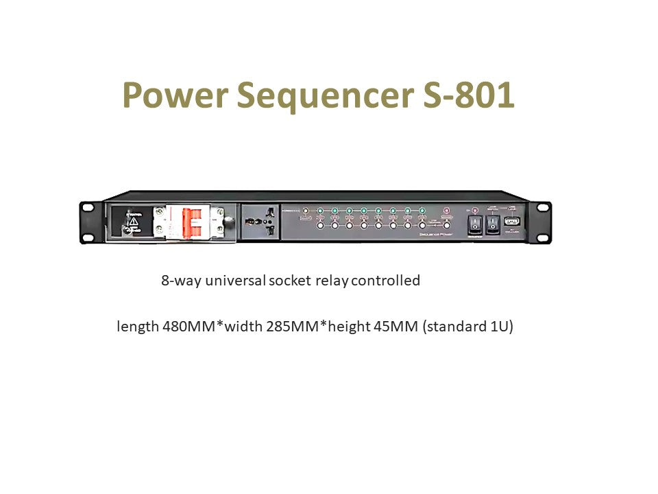 Power Sequencer S-801 Audio 12 Channel Power Sequencer for Stage Audio Equipment