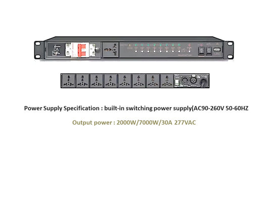 Power Sequencer S-801 Audio 12 Channel Power Sequencer for Stage Audio Equipment
