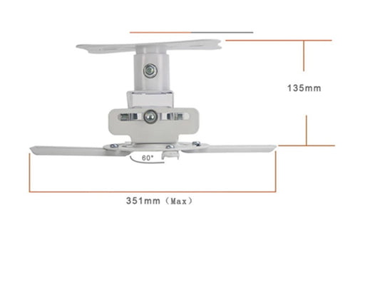 AVL T717M Ceiling Mount Kit for All Projectors, 360 degree Rotatable Smart