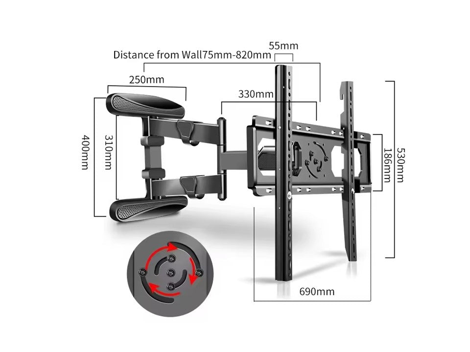 (DY4080) Ultra Motion Cantilever TV Wall Mount 40" - 80"