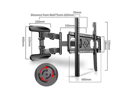 (DY4080) Ultra Motion Cantilever TV Wall Mount 40" - 80"
