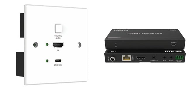 AV L HW150S HDMI USB-C Wall plate HDbaseT 4K60hz 150m POC ( 1 Set with receiver )