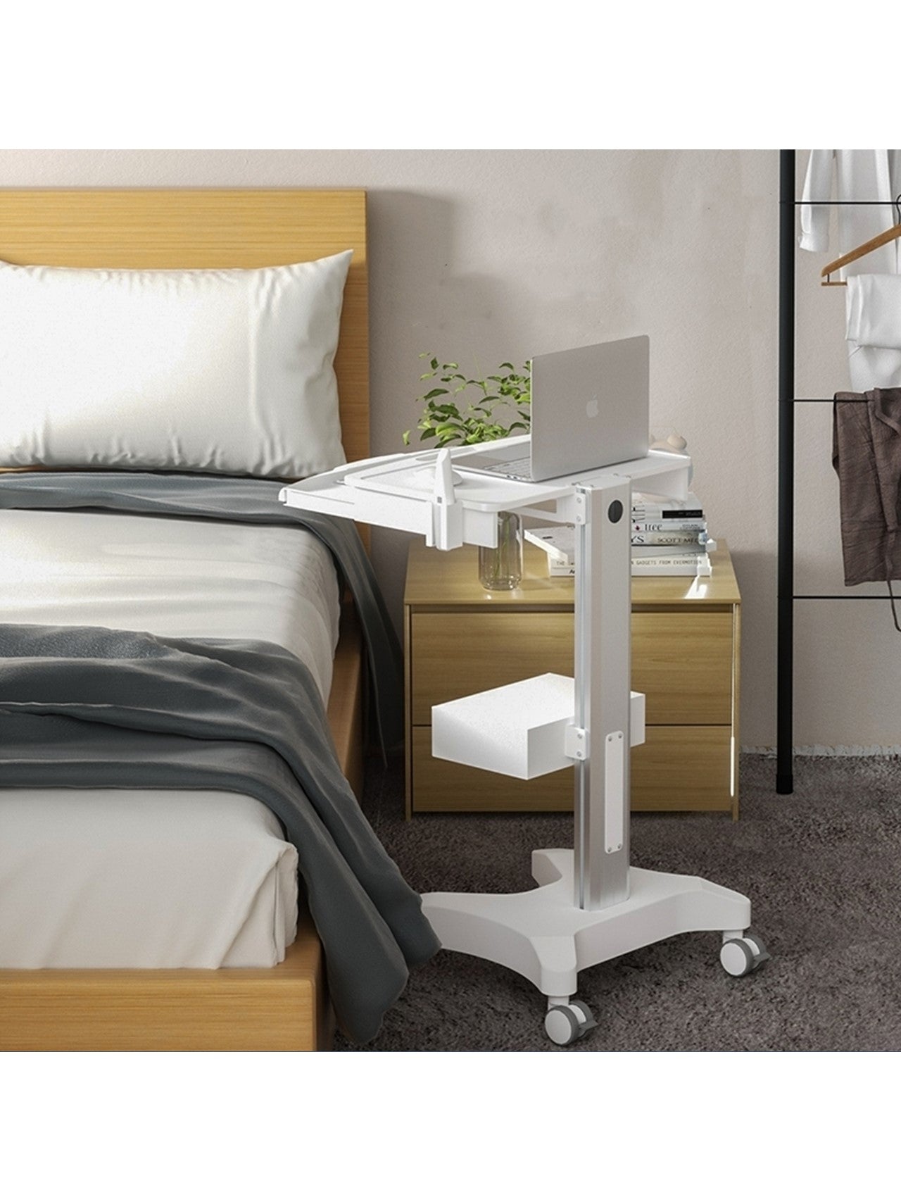 Medical Dental Cart With Oral Scanner Holder for Laptop-Peacemounts PM-OC-3