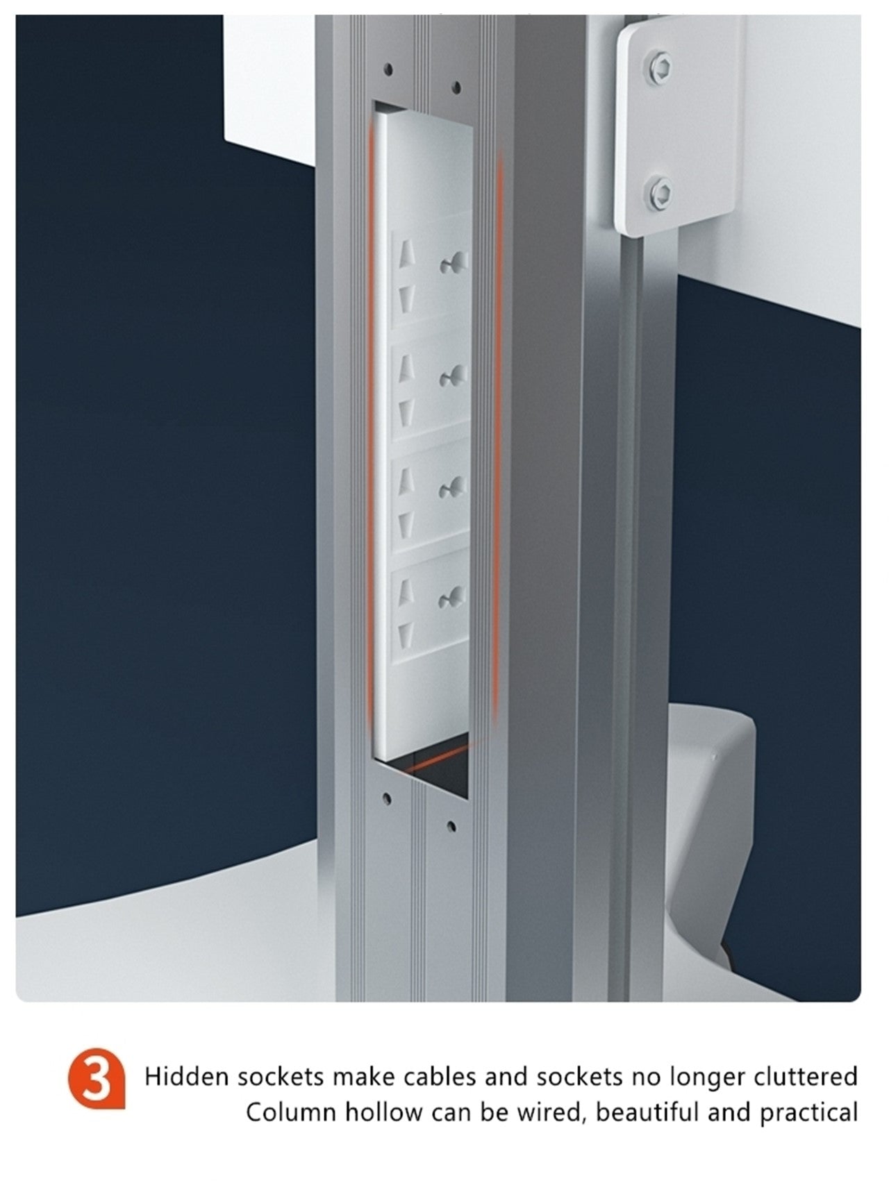 Medical Dental Cart With Oral Scanner Holder for Laptop-Peacemounts PM-OC-3