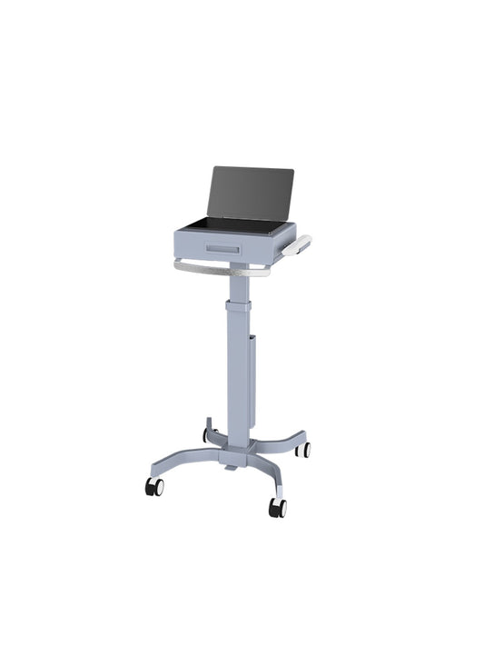 Height Adjustable Medical Trolley Mobile Workstation Laptop Dental Cart With Oral Scanner Holder-MCS-06