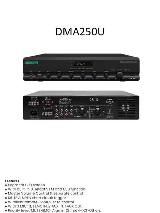 DMA250U 250W Digital Mixer Amplifier