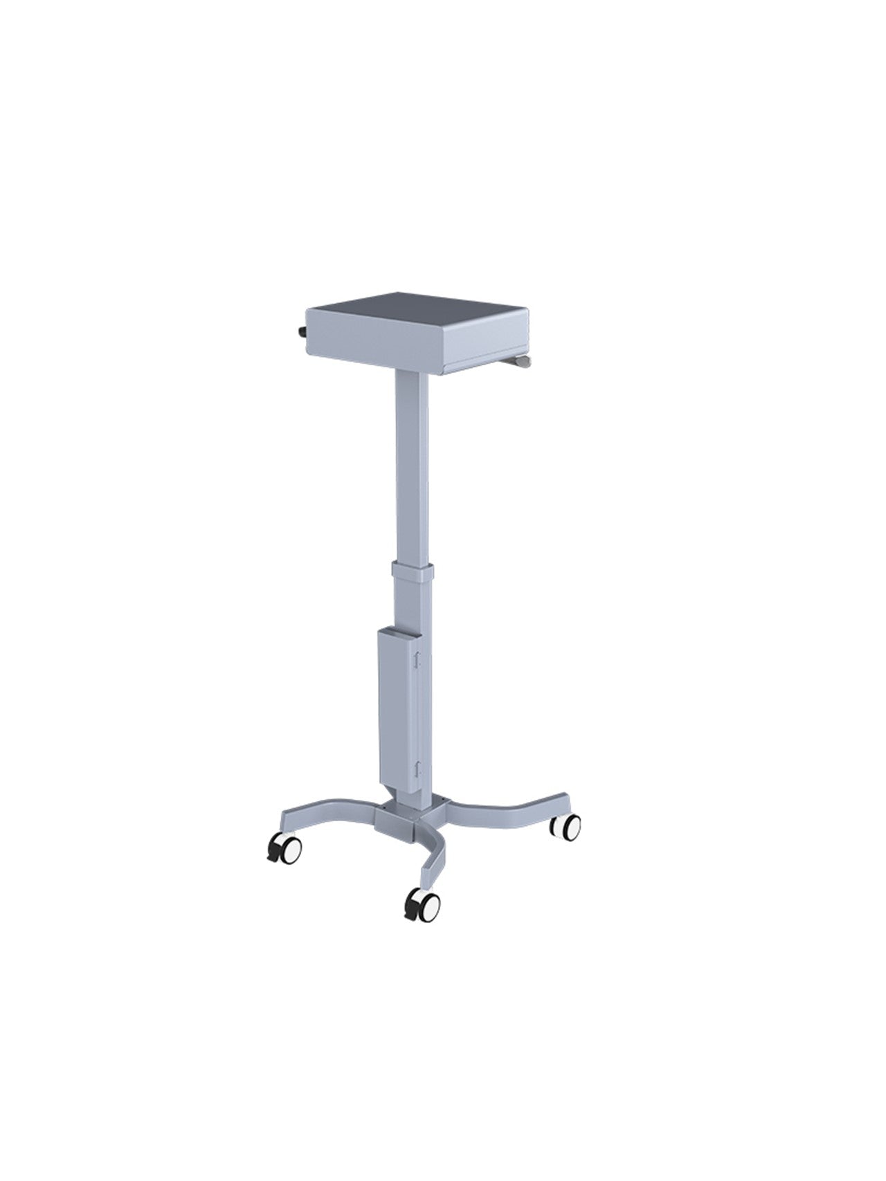 Height Adjustable Medical Trolley Mobile Workstation Laptop Dental Cart With Oral Scanner Holder-MCS-06