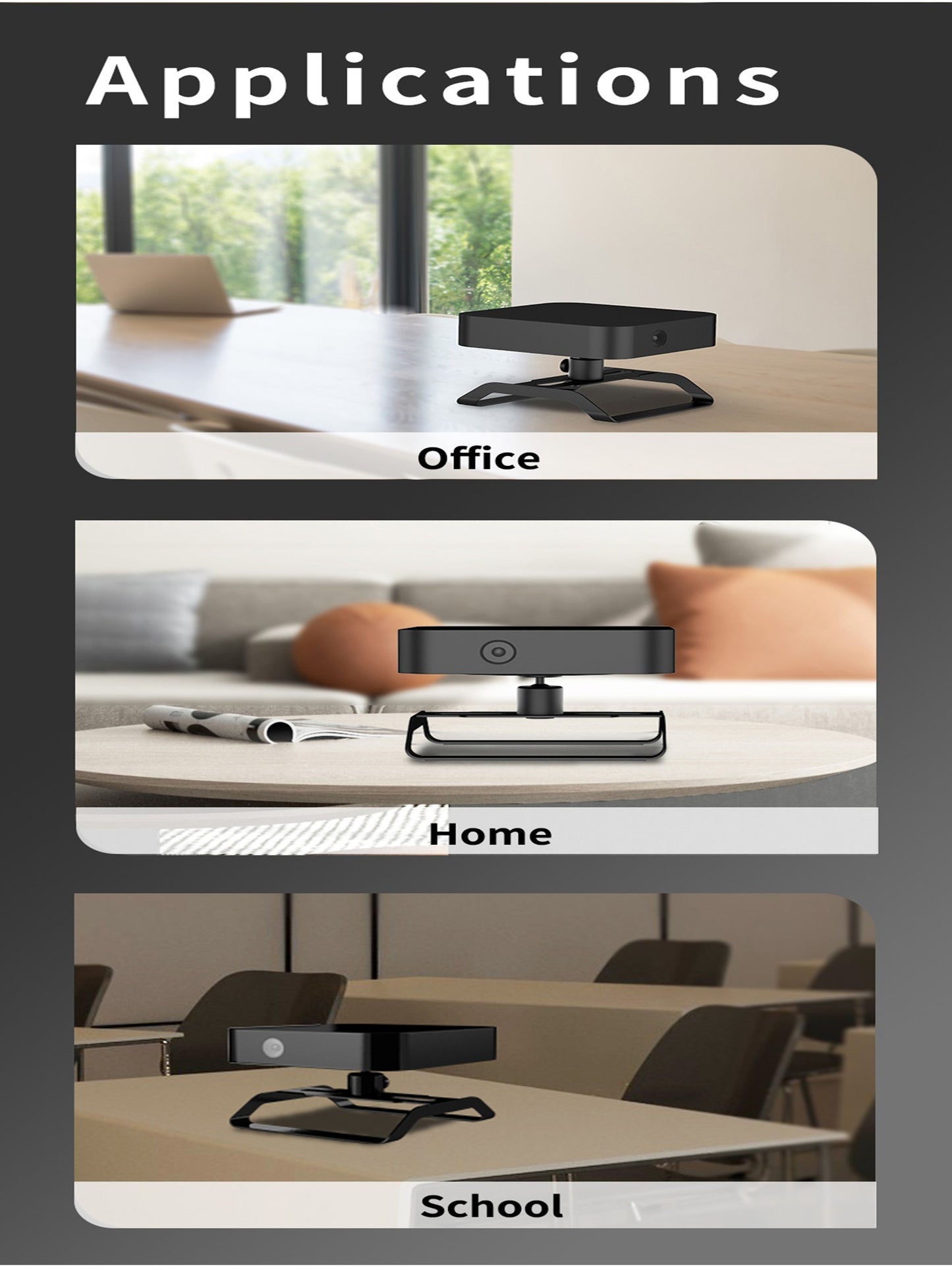 Desktop Free Standing Adjustable 360 Adjustment Projector Stand- Peacemounts PTM-1