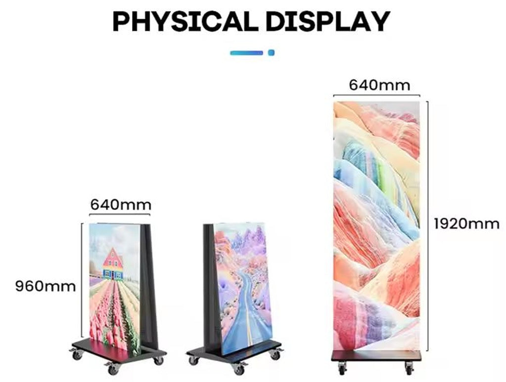 Guide Visual GOB Foldable Led Poster Display Screen