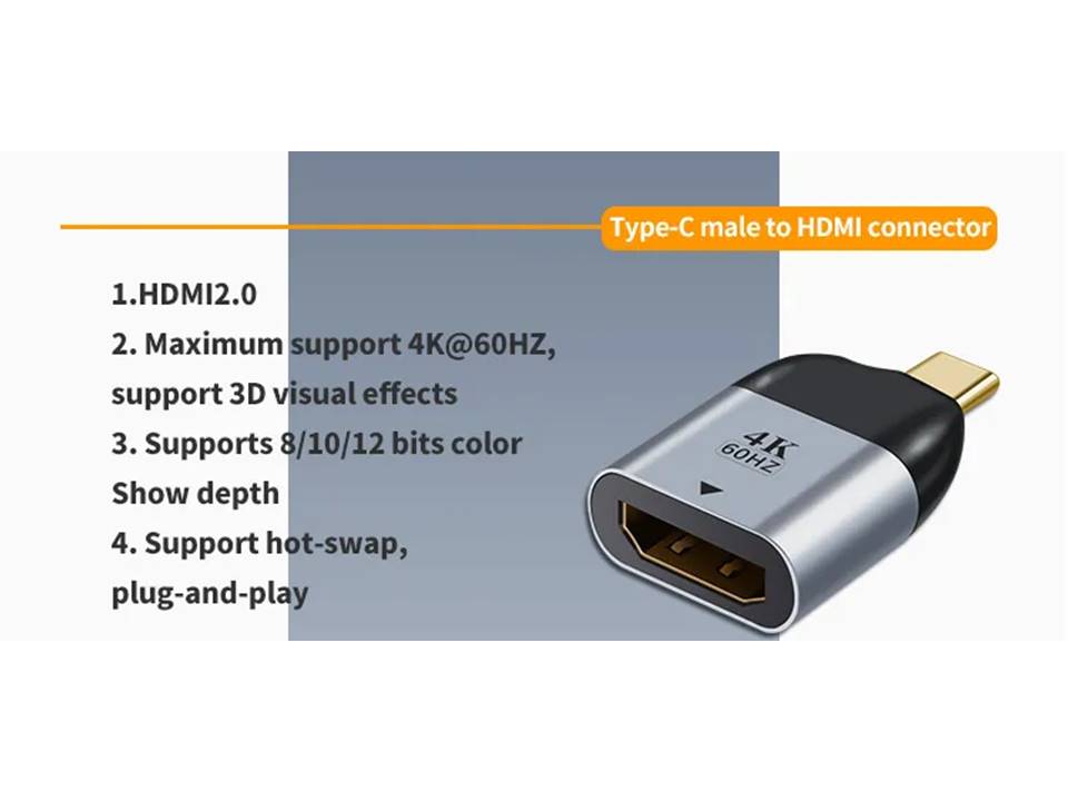Type C to HDMI /VGA DP/Gb/mDP HD video converter support