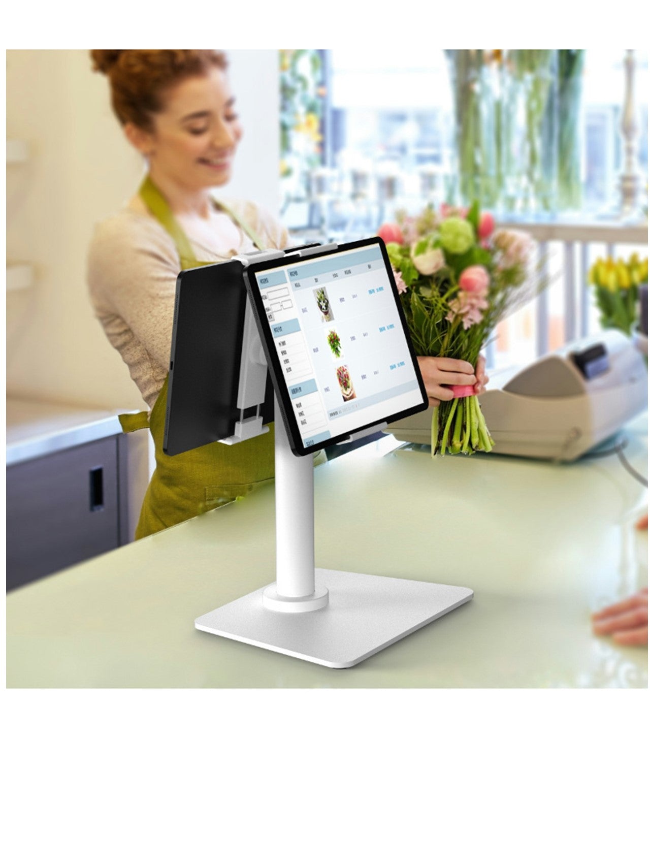Universal Tablet POS Stand Dual Screens