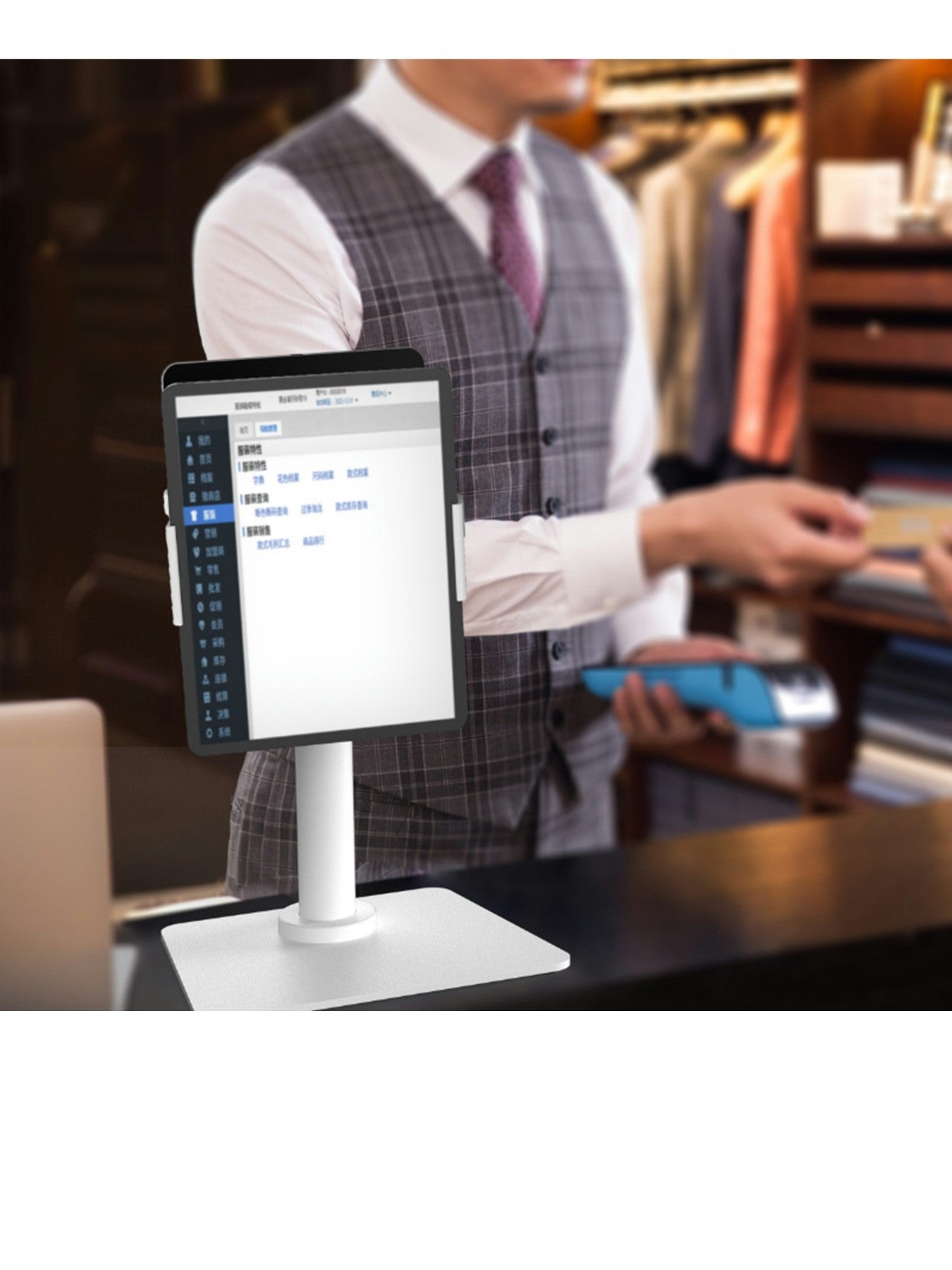 Universal Tablet POS Stand Dual Screens