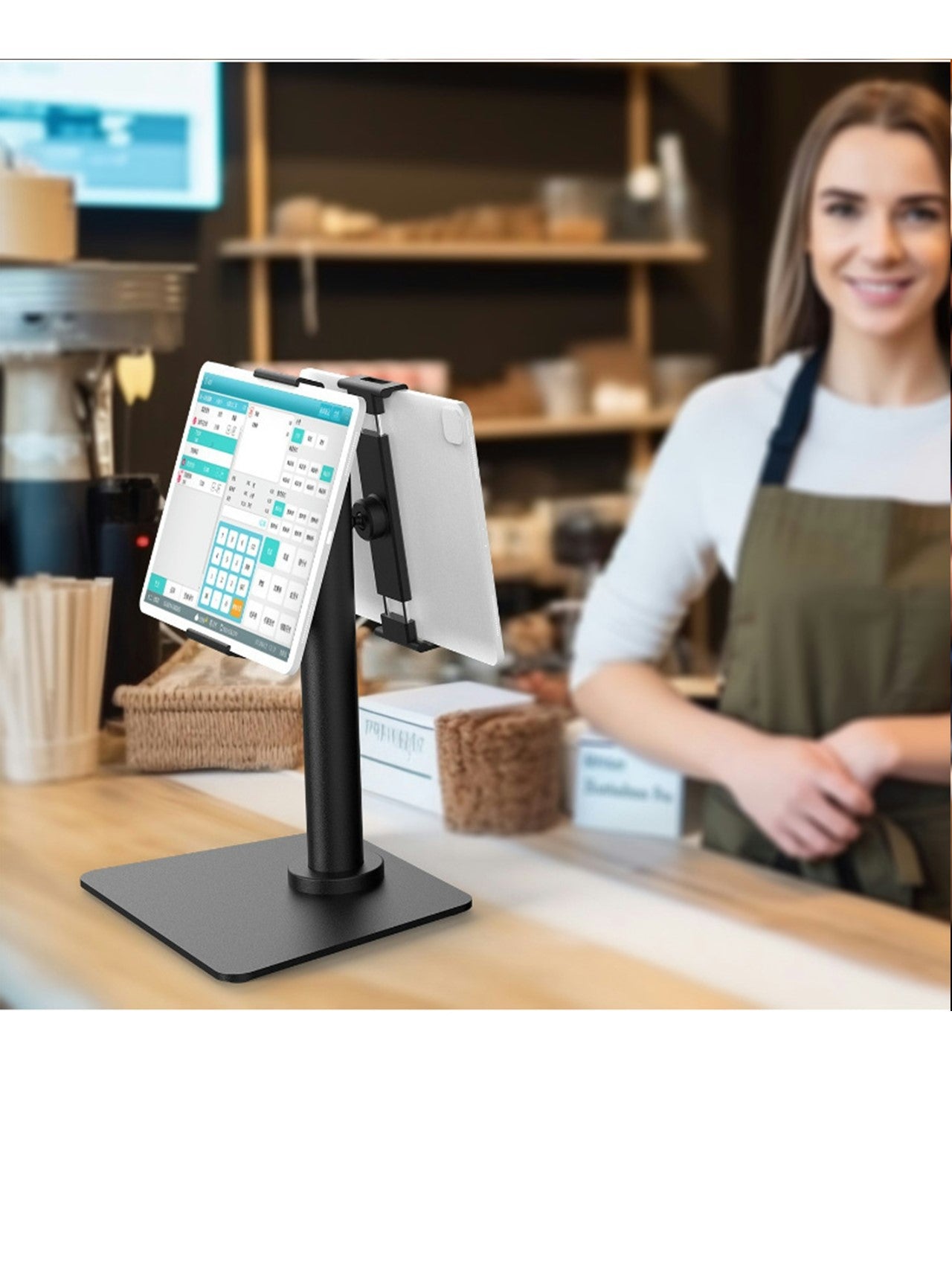 Universal Tablet POS Stand Dual Screens