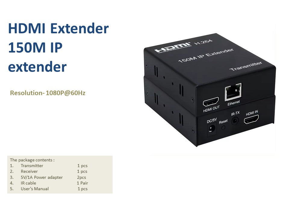 HDMI Extender 150M IP extender H.264 1080p 150M HDMI Extender