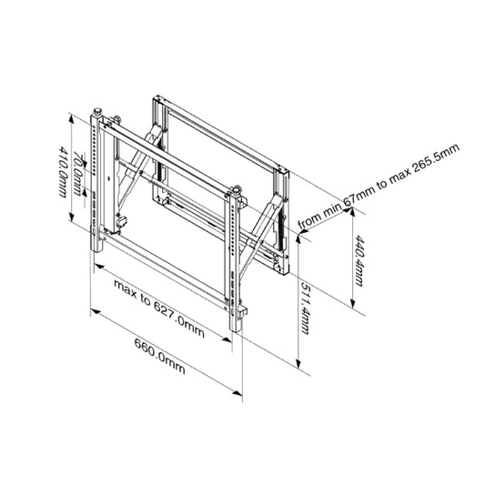 [MV70] Push & Pop TV Wall Mount | 43" to 75"