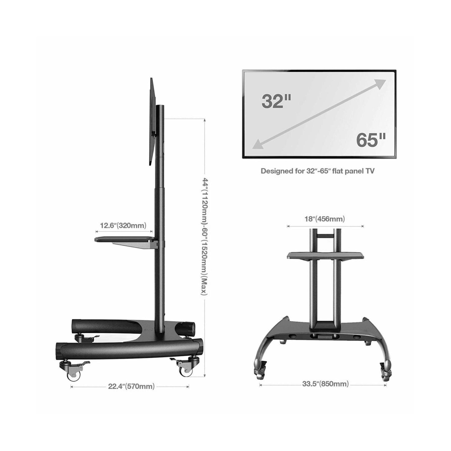 TV Cart 1500 | 32" to 65"