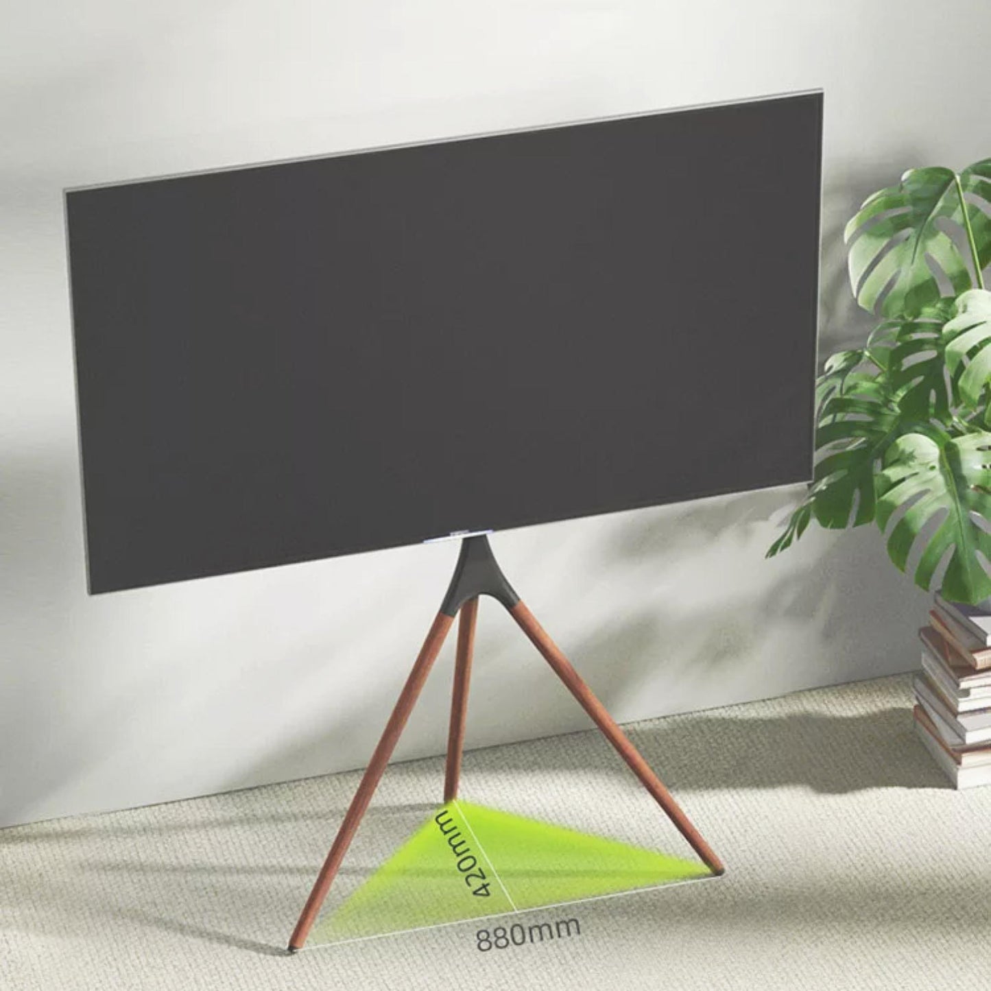 Wooden Easel TV Stand | 45" to 65"